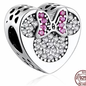 925 Sterling Silver Minnie/Mickey Charm